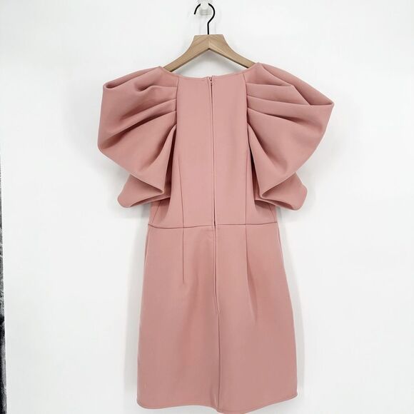 NEW Asos C/MEO On The Level Mini Dress Puff Sleeve Pink Small - Picture 6 of 12
